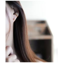 2点セットでお得♪（単品もOK）星のイヤーカフ×コンビイヤーカフ（ゴールドカラー） 6枚目の画像