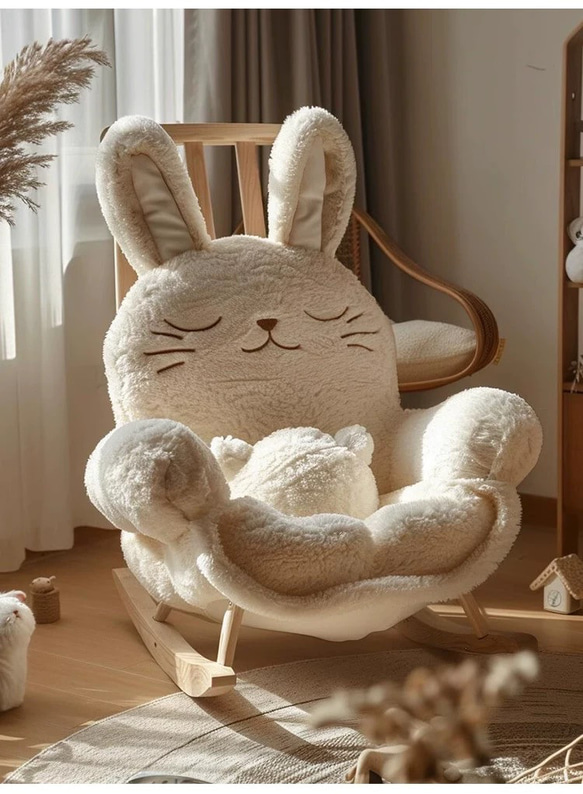 うさぎの可愛いソファ ロッキングソファ ソファ・ベンチ もも 通販