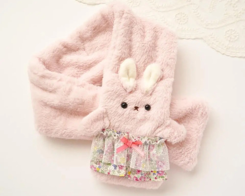 名入れ可♡うさぎのぬいぐるみマフラー♡女の子ネックウォーマー