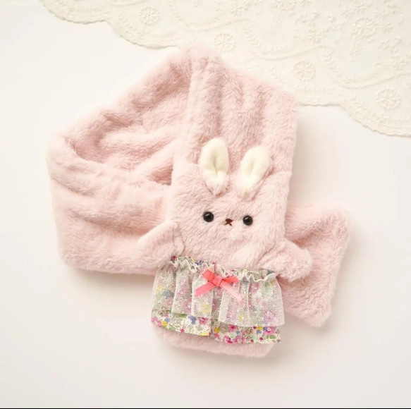 名入れ可♡うさぎのぬいぐるみマフラー♡女の子ネックウォーマー
