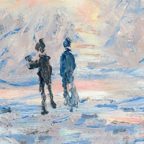 雪景色アートポスター☆冬お正月クリスマス自然幻想的ナチュラル