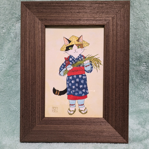 ミニ原画（額入り）「新嘗祭」 イラスト 岡田千夏 通販 18554013