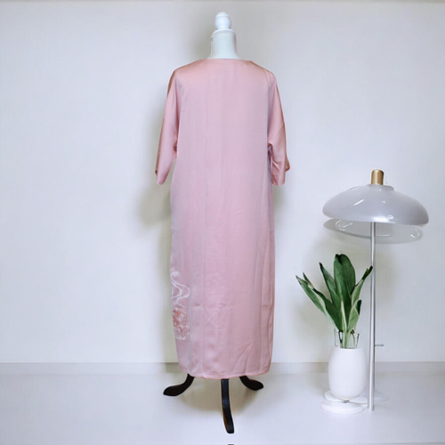 訪問着リメイク華やかドレス，着物リメイク，ワンピース、ロング