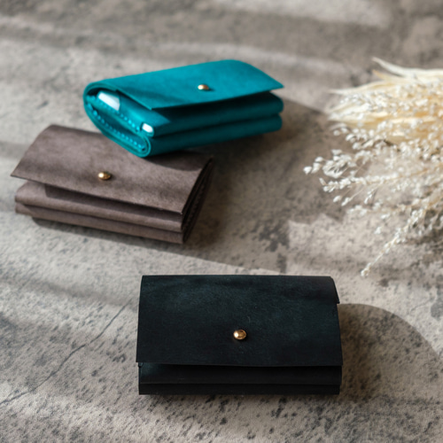 お札が折れない三つ折り財布 『Sabrina』 （ブラック・グレー