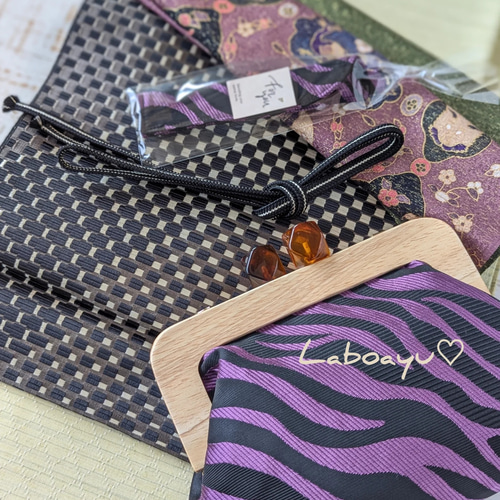 Laboあゆオリジナル〈woodながま口クラッチバッグ〉 Laboあゆオリジナル〈woodながま口クラッチバッグ〉 【公式通販】