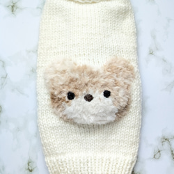 ☆ ふくごまま様　ハンドメイド犬服ニット☆ ハンドメイド風 犬用セーター - 3GGニット、段染め糸、高めの襟
