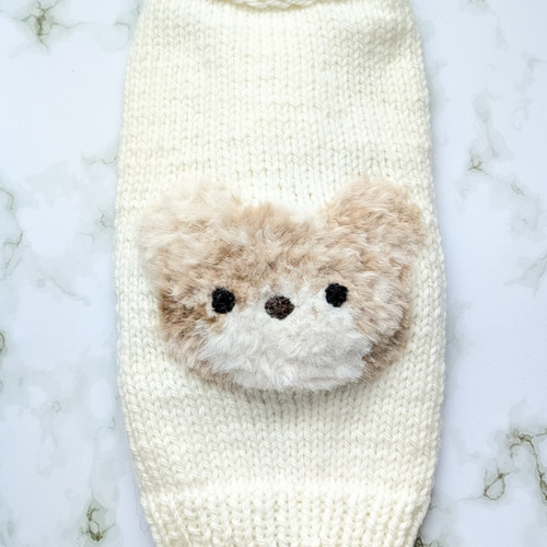 犬服手編みセーター