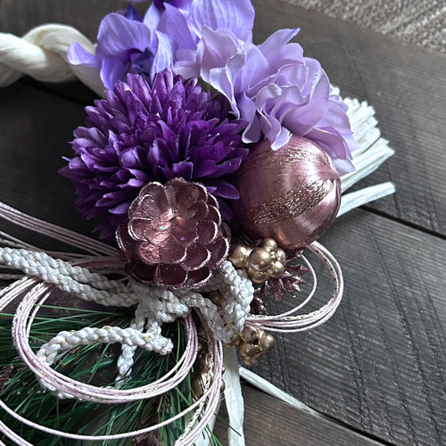 お正月＊しめ縄飾り＊お正月飾り＊蘭＊マム＊玄関飾り＊フラワーギフト