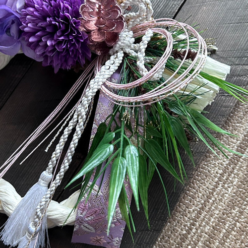 お正月＊しめ縄飾り＊お正月飾り＊蘭＊マム＊玄関飾り＊フラワーギフト