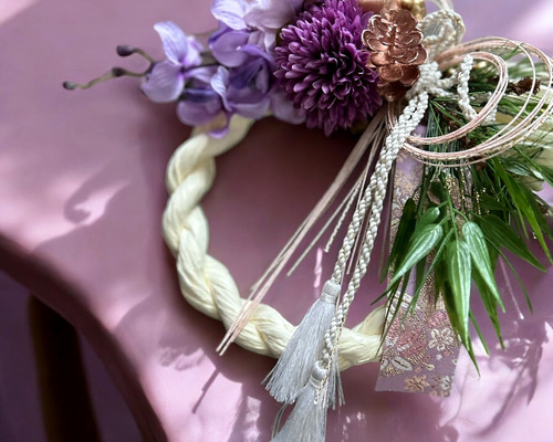 お正月＊しめ縄飾り＊お正月飾り＊蘭＊マム＊玄関飾り＊フラワーギフト