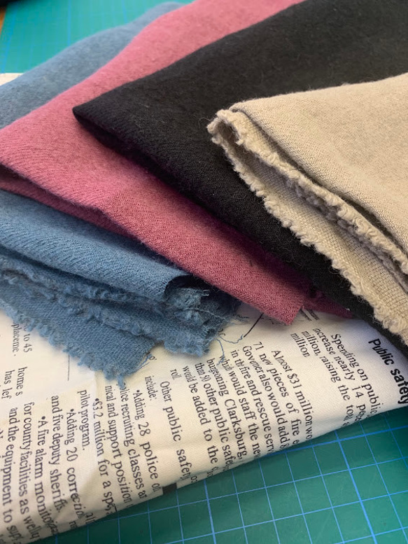 秋冬向けブリムハット（綾織リネンウール　ベージュ） 13枚目の画像