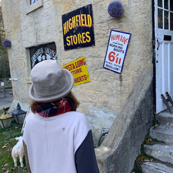 秋冬向けブリムハット（綾織リネンウール　ベージュ） 7枚目の画像