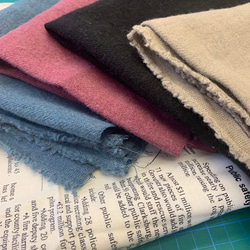 秋冬向けブリムハット（綾織リネンウール　ピンク） 14枚目の画像