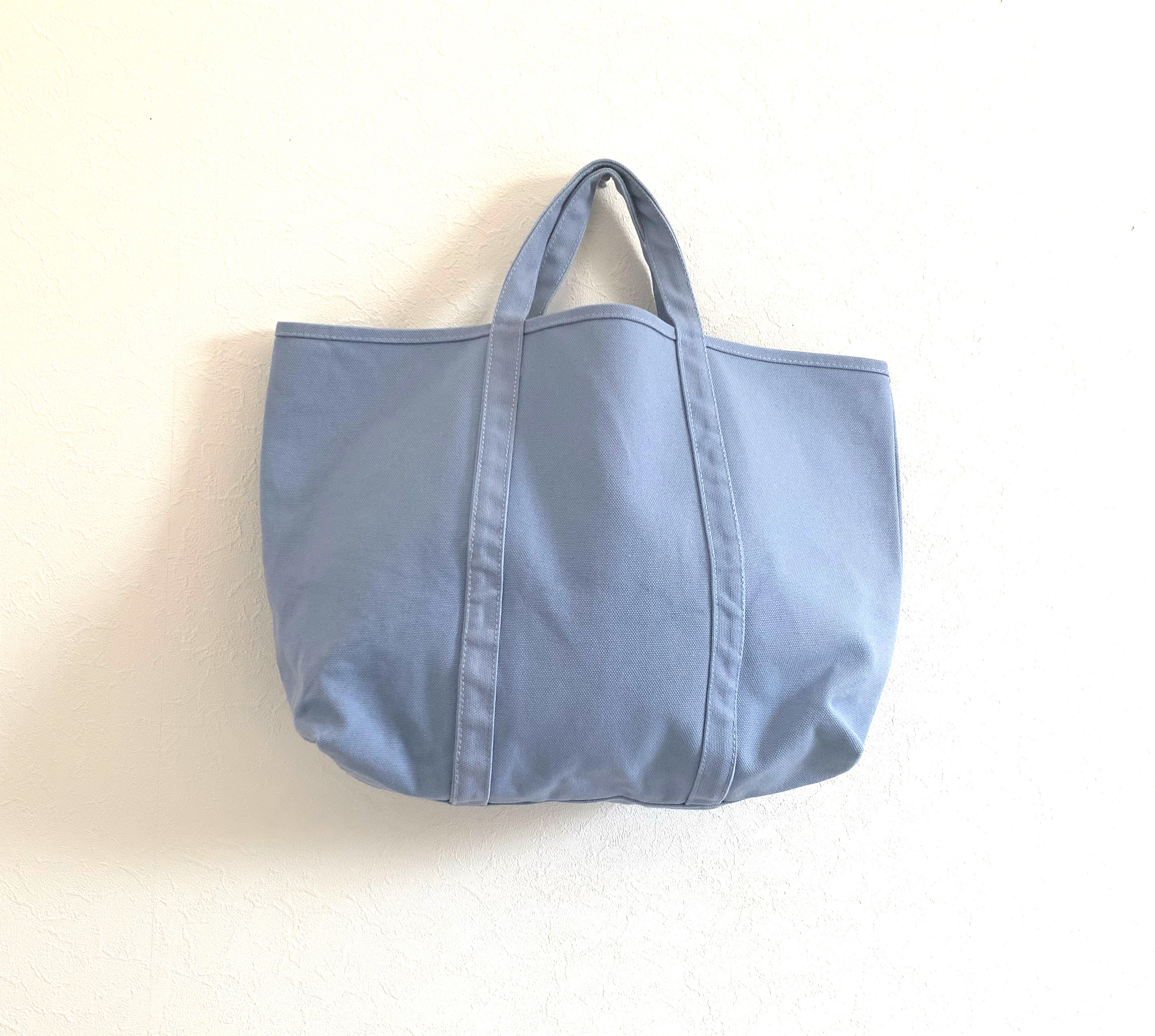 【A4対応】帆布　BASIC TOTE ( M )　パウダーブルー　勿忘草
