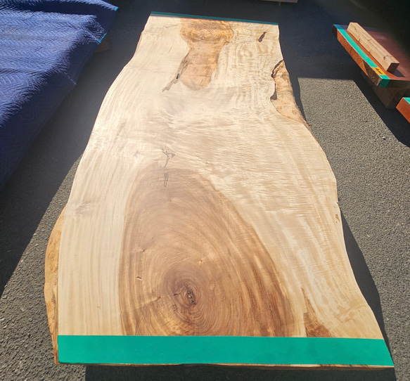 栃 最高級 一枚板 ダイニング テーブル 縮杢 杢 ダイニング