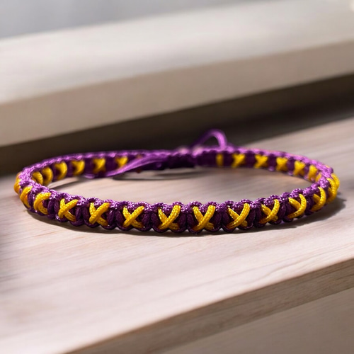 ミサンガ コントラストカラー① ブレスレット 5色 ブレスレット 紗空