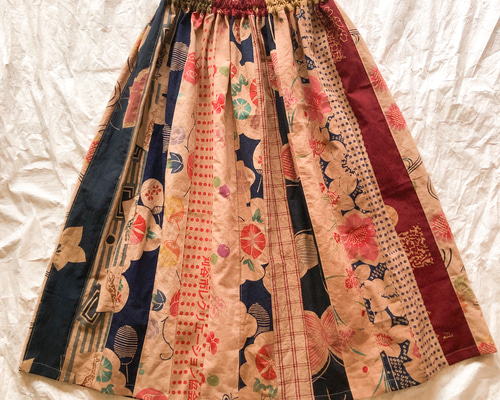 柿渋染め　手ぬぐい　ノースリーブ　Aライン トップス 2 柿渋染め 手ぬぐい ノースリーブ Aライン トップス 2