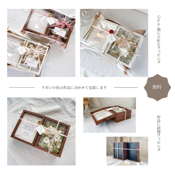 【両親贈呈品・写真入れOK】思い出に残るお花のフォトボックス（黄色）　誕生日祝い　結婚祝い　子育て感謝状 16枚目の画像