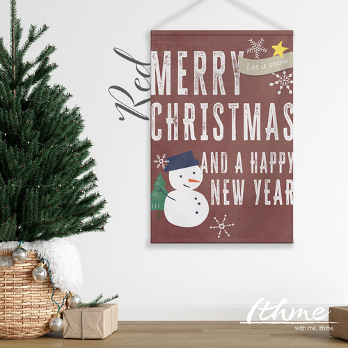クリスマスイベント限定 タペストリー クリスマスLEDタペストリー プレゼントサンタ