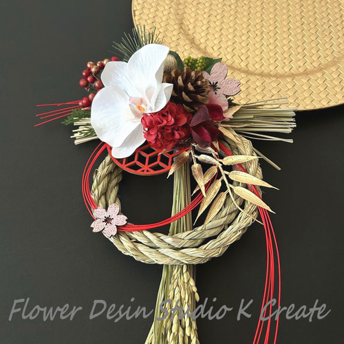 2025 門松 正月アレンジ 新年飾り 正月 しめ縄 アレンジ 造花 しめ飾り