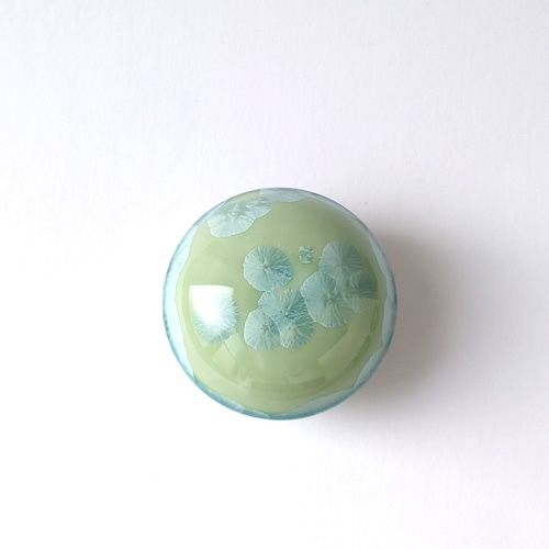 小さな可愛いボンボニエール。花結晶（緑） ボンボニエール 磁器