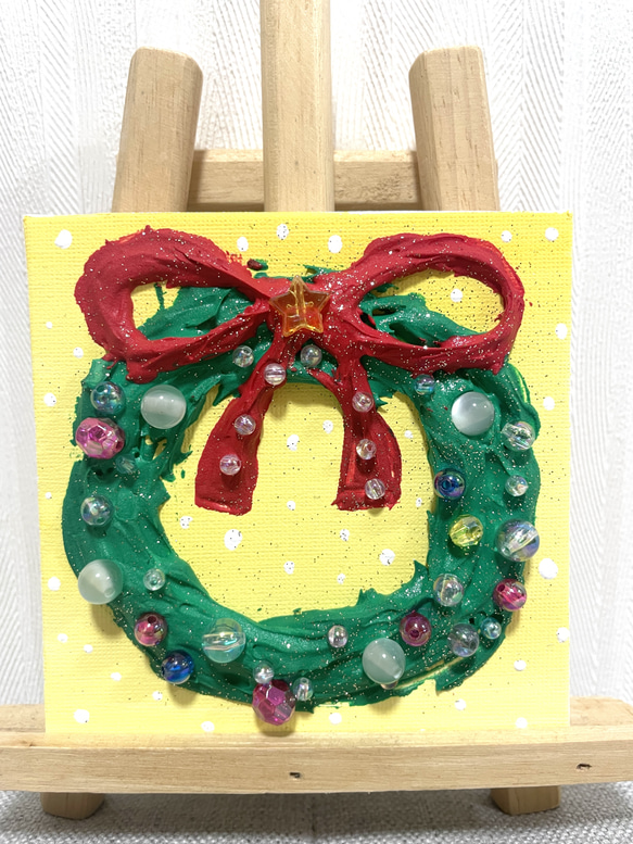 クリスマスリース クリスマス アートパネル アクリルアート キャンバス