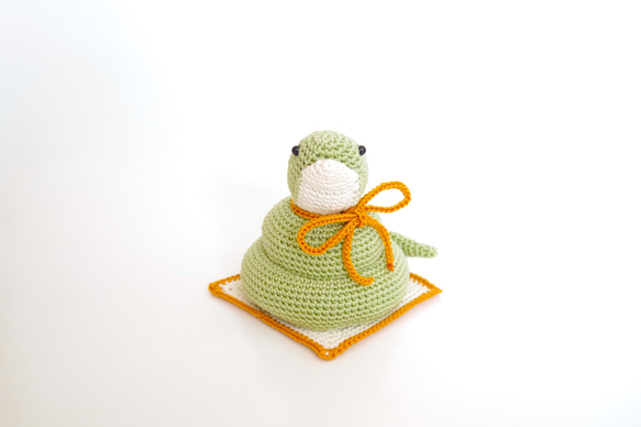 【yuj - süß line】お正月　あみぐるみの巳ちゃん　正月飾り　干支　巳の置物 1枚目の画像