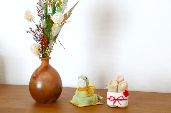 【yuj - süß line】お正月　あみぐるみの巳ちゃん　正月飾り　干支　巳の置物 10枚目の画像