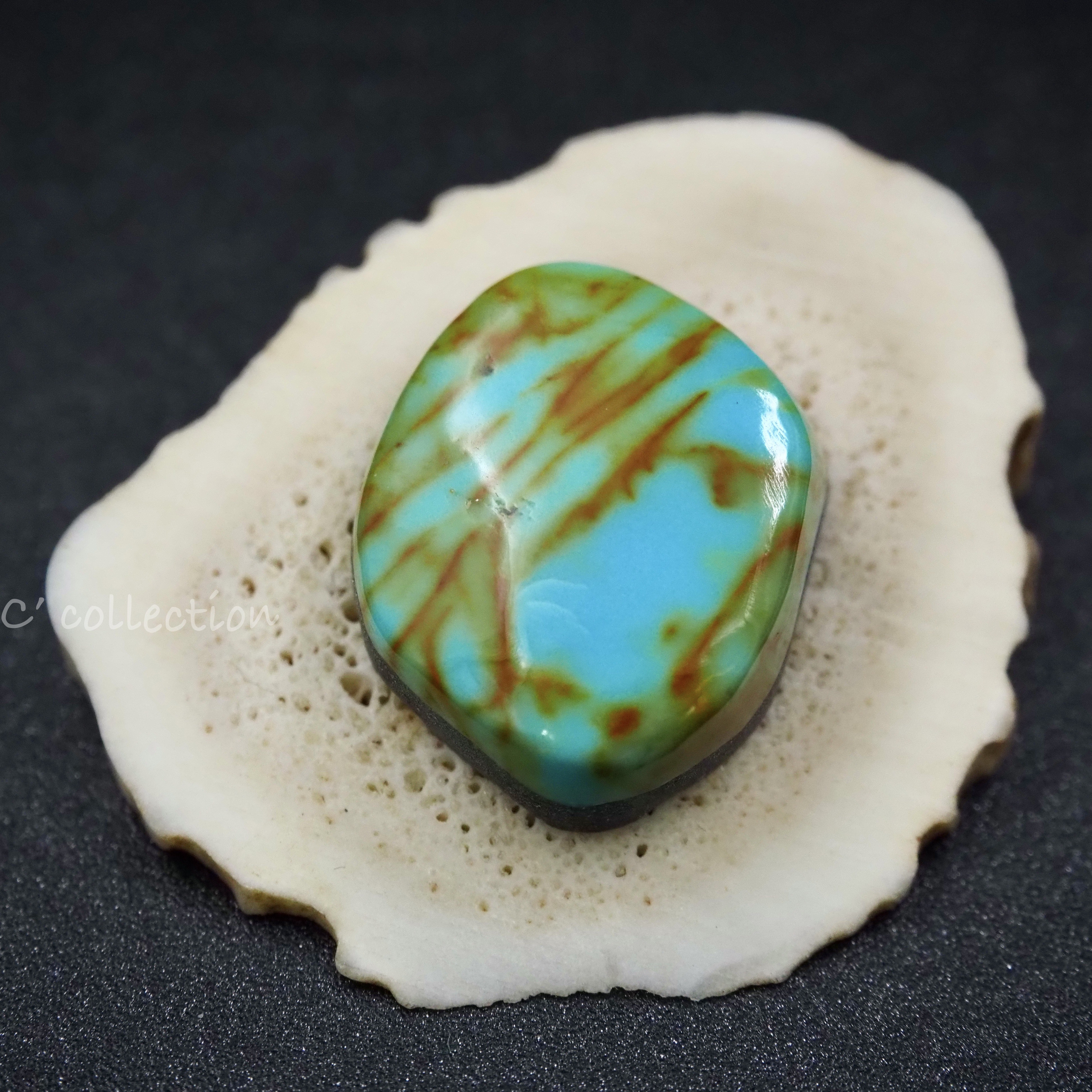 15ct Hachita Turquoise ハチタターコイズ H-65 ルース 天然石 ハンドメイド材料 ナチュラル
