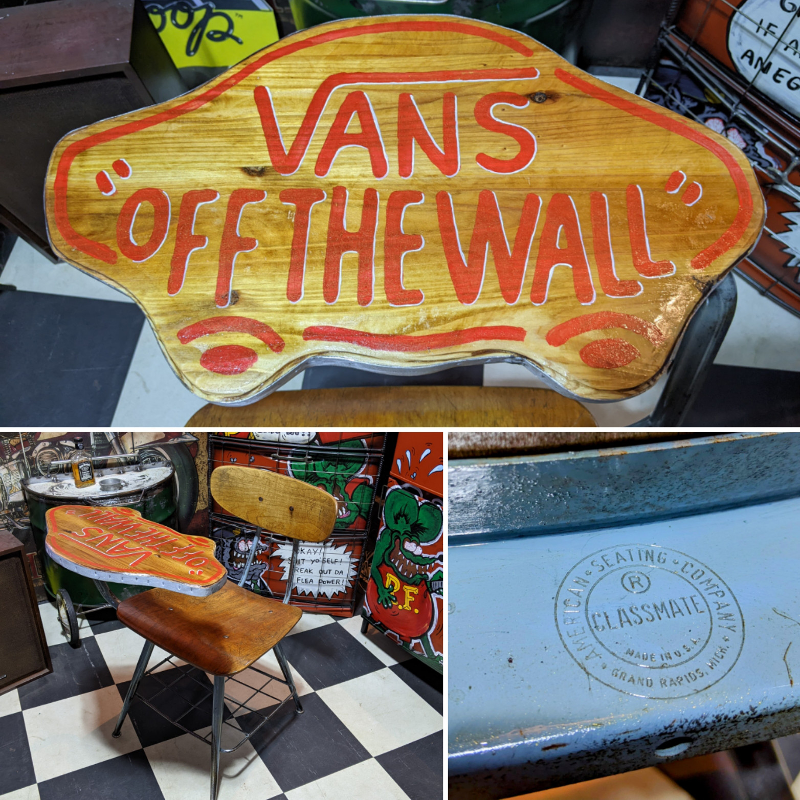 アメリカンヴィンテージ アメリカン スクールデスク（改） Vans 