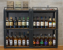 ウィスキーラック　2台　棚　ウィスキー棚　お酒　マルチラック　ディズプレイラック　多肉　インダストリアル　家具