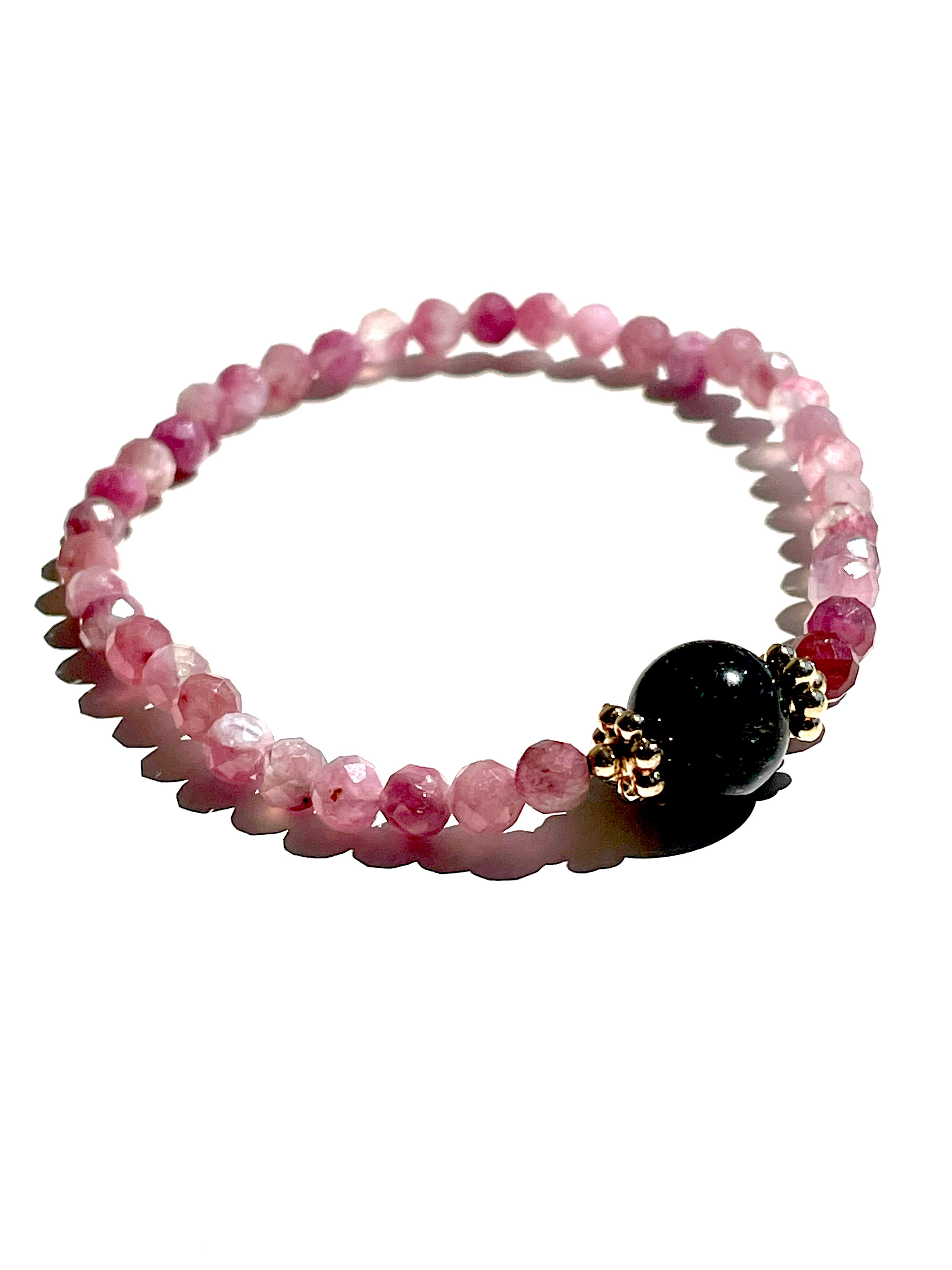 希少！お金の力を上げる　ブラックルチル（ディープカラー）ピンクトルマリン