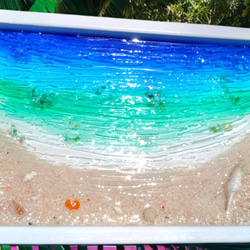 レジンアート 波 海 波紋 波紋アート 海アート 沖縄 ハワイ ハワイアン