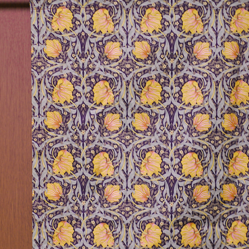 カフェカーテン☆ウィリアムモリス☆ハンドメイド「ピンパーネル