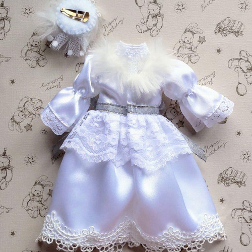 ドール服 リカちゃん 27cmドール ホワイトクリスマス ドレス ドール服 リカちゃん 27cmドール ホワイトクリスマス ドレス
