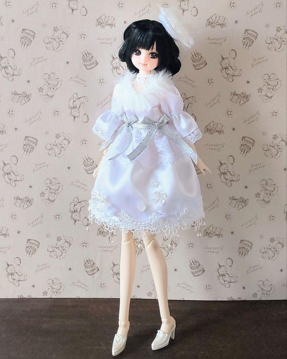 ドール服 リカちゃん 27cmドール ホワイトクリスマス ドレス