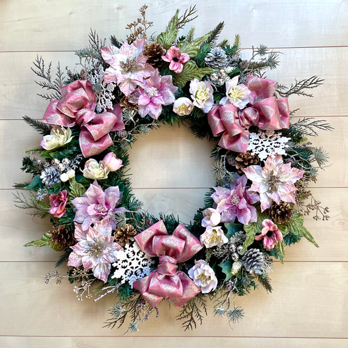 No.xmas-14479/特大クリスマスリース24-(3) 60cm/アーティフィシャル