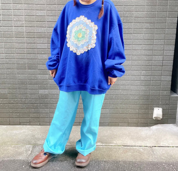古着　ヴィンテージ　sweat スウェット　トレーナー　ビックサイズ　リメイク 古着 ヴィンテージ vintage sweat スウェット トレーナー リメイク
