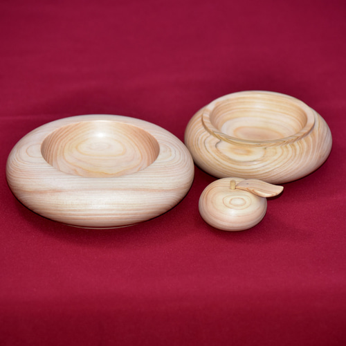 木製・鏡餅・ヒノキ・木箱入・熊本県産材ひのき・正月飾り(品番001