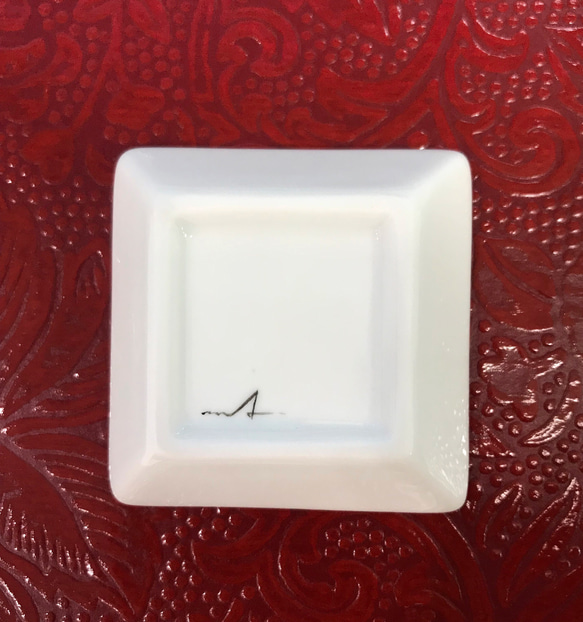 おむすびのクリスマス　豆皿(白) 2枚目の画像