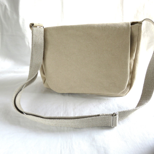 Messenger bag 倉敷帆布のフラップ付きショルダーバッグ
