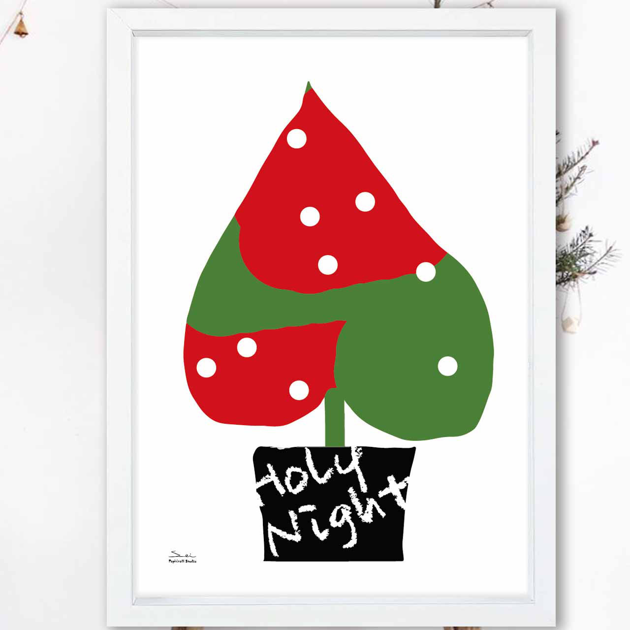 Holy Night クリスマス　お気に入り8000件突破　イラスト　ポスター　アート  アートポスター　3223