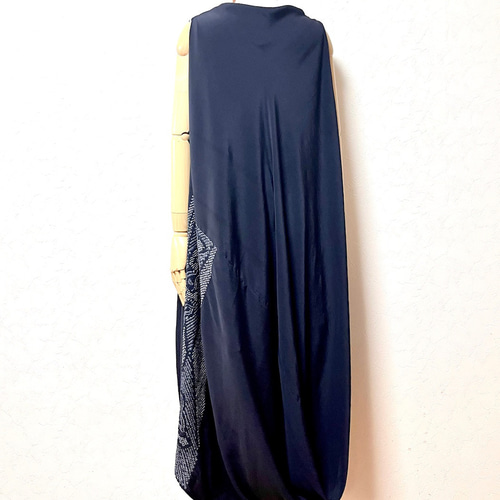兵児帯リメイク ドレープワンピース 着物リメイク ワンピース