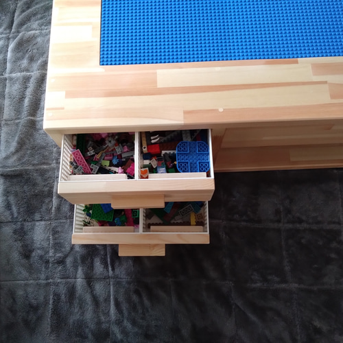 ハンドメイド　　レゴテーブル　ローテーブル　キッズテーブル　プレイテーブル 着払い】レゴテーブル／レゴ収納／プレイテーブル／キッズ