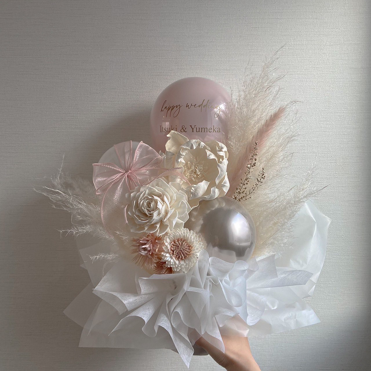 white × pink princess arrange