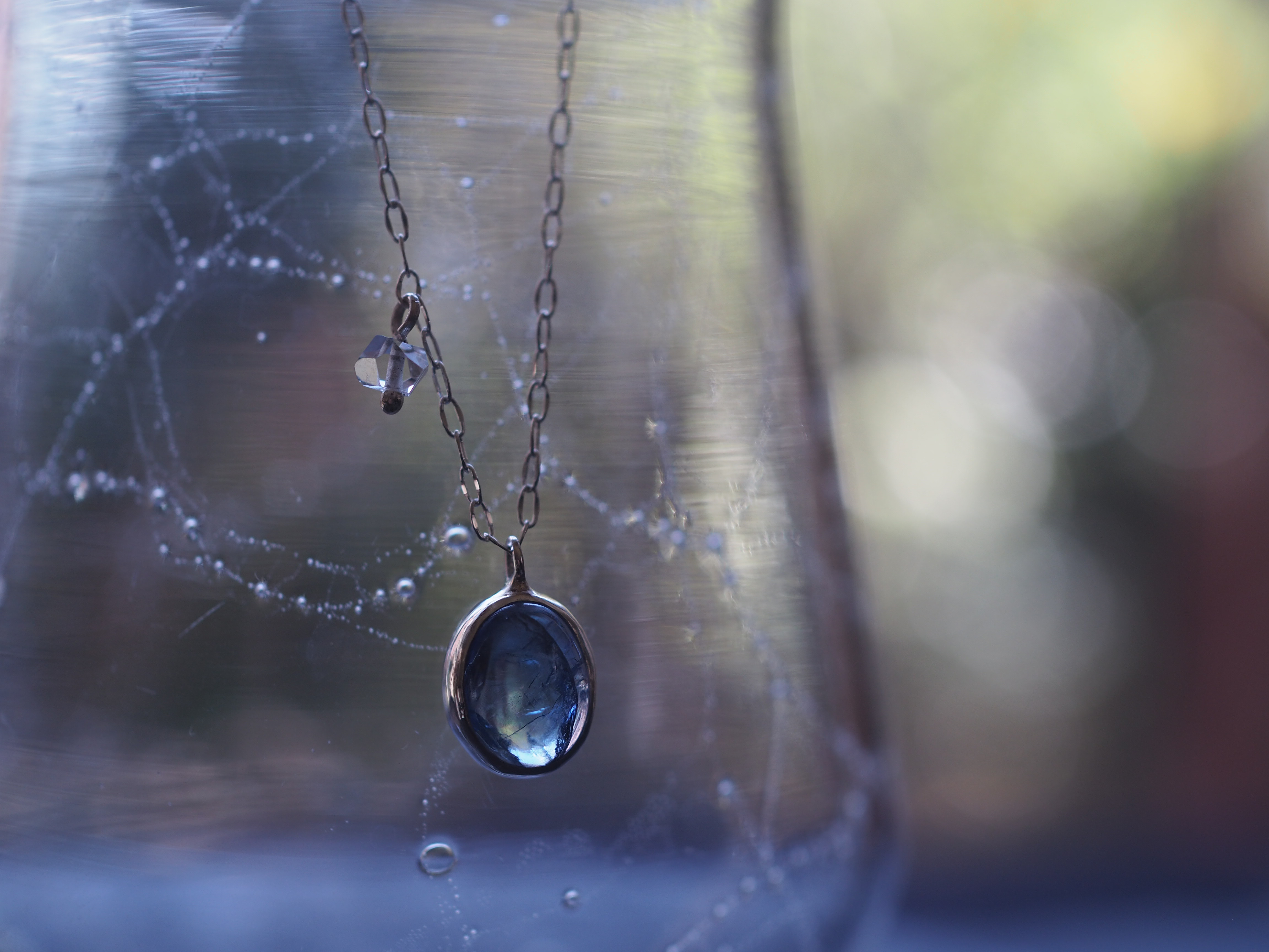 tanzanite silver chain necklace (koubou)