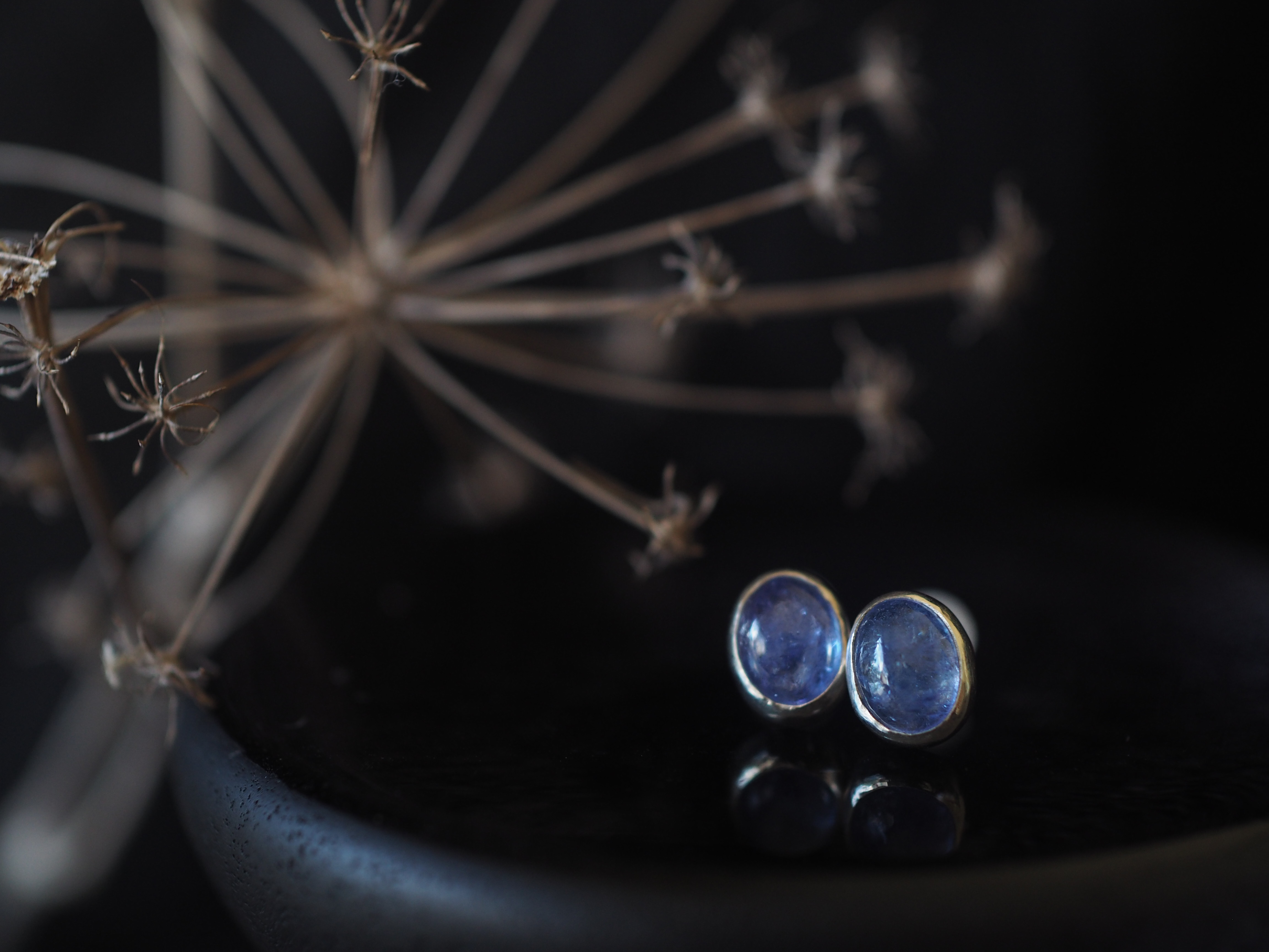 tanzanite silver pierce (hyourei)