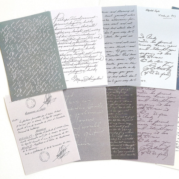 英字 デザインペーパー 紙素材 30枚set《gray》 [P363] 1枚目の画像