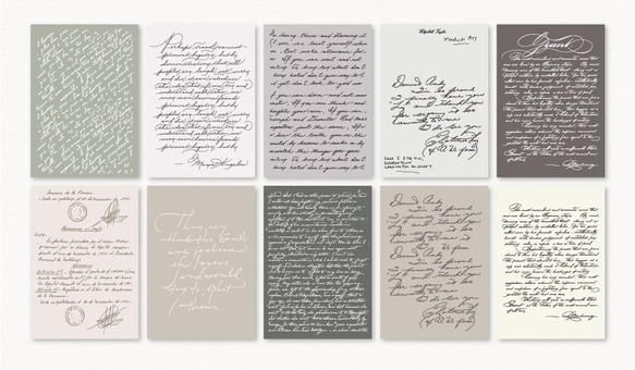 英字 デザインペーパー 紙素材 30枚set《gray》 [P363] 3枚目の画像