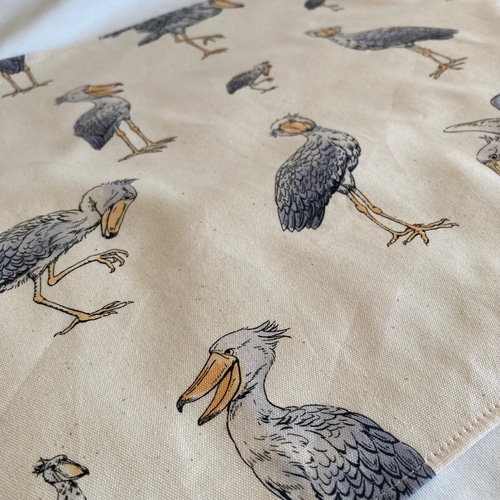 オーダーOK】入園入学大きいランチョンマット(40×50㎝)☆ハシビロコウ